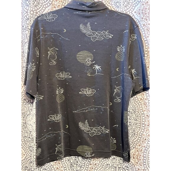Travis Mathew Mens Hawaiian Print Polo Shirt Size M - Picture 3 of 12